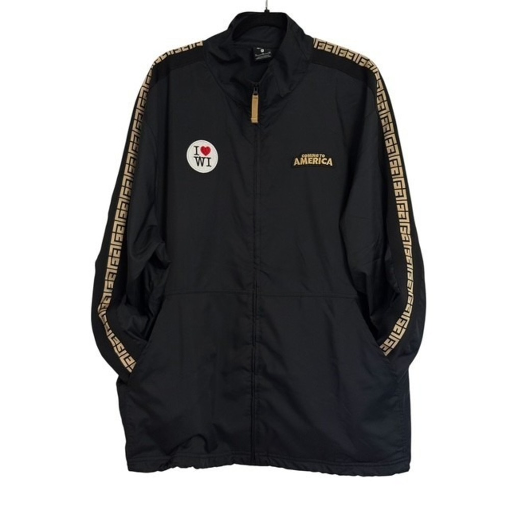 Nike Giannis Coming To America Men's XL Black Gold Track Jacket Zoom Freak - Picture 2 of 7